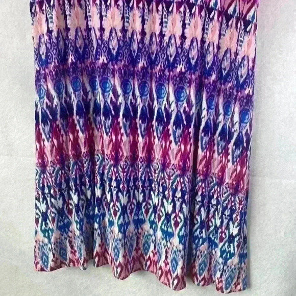 Chico’s‎ Pastel Ikat Print Keyhole Jersey Knit Shift Dress Size 2P/PL - Picture 5 of 12